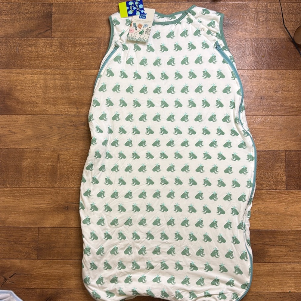 Kickee Pants Frog Prince 18-36 Light Fill Fluffle Sleeping Bag Bamboo Sleep Sack
